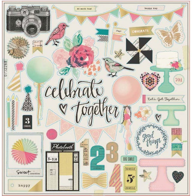 CRATE PAPER: Cool Kid Adhesive Chipboard 12X12 - 854196804825